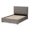 Baxton Studio Aurelie Modern Light Grey Upholstered Queen Size Storage Bed 145-8128 - alternate 3
